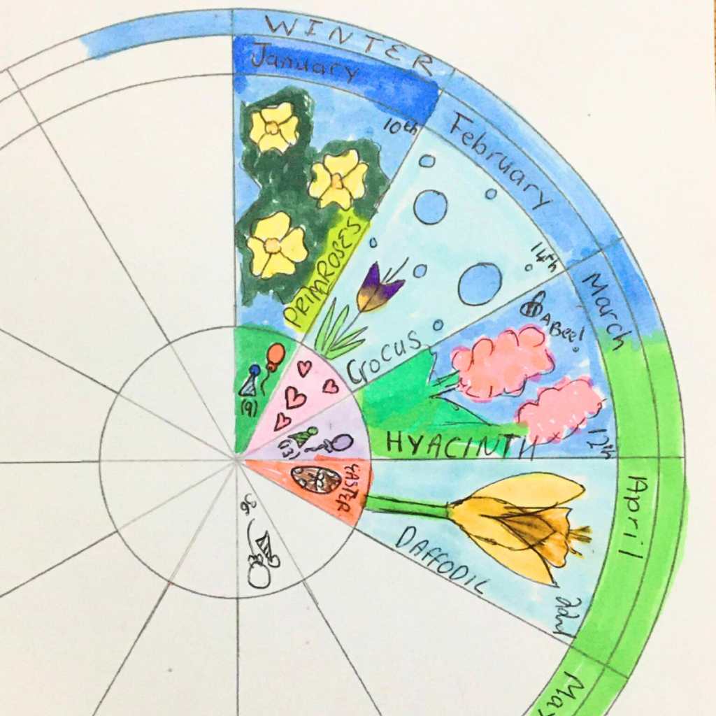 phenology wheels for recording nature discoveries over the course of a year